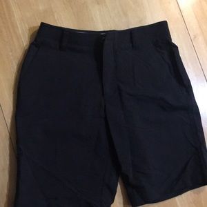 Black Under Armour golf shorts